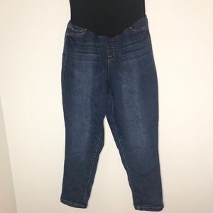 3x plus size dark wash maternity skinny jeans